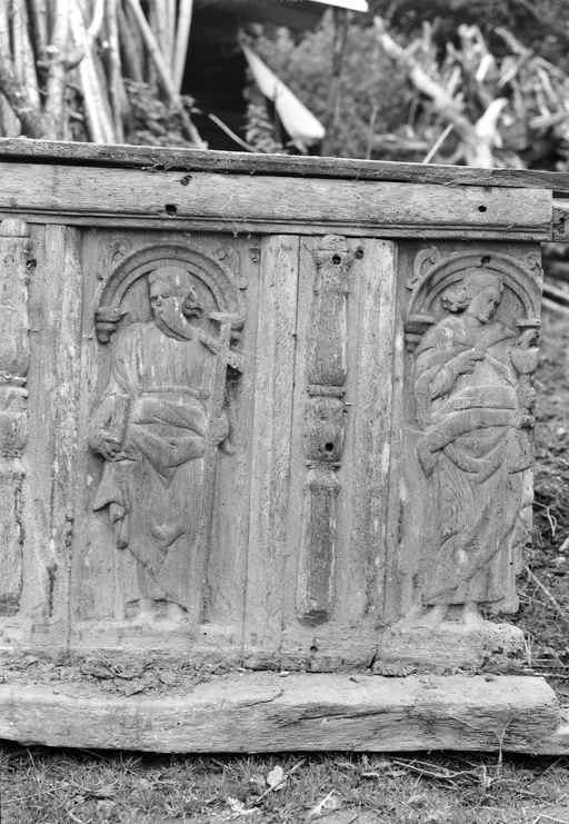 Jubé : les Apôtres, Tentation du Christ, vie de saint Jean-Baptiste, chapelle, Burtulet (Saint-Servais)