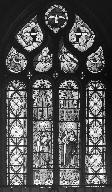 Verrière à personnages de la maîtresse-vitre : Saint Pierre, Saint Paul, église paroissiale Saint-Pierre (Plougar)