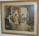 Estampe : Intérieur de maison paysanne