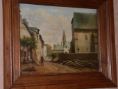 Tableau : Vue du bourg de Cesson