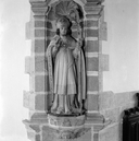 Statue (d'applique, grandeur nature) : saint Corentin, église paroissiale Saint-Mahouarn (Plomodiern)