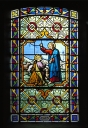 Verrière à personnages de la baie 5 : Remise des clés à saint Pierre