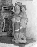 Statue (statuette, d'applique) : Vierge à l'Enfant, dite Notre-Dame des fleurs, chapelle Saint-Patern (Malguénac)