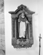 Statue (petite nature) : saint Nicomède, niche, chapelle Saint-Servais (Pont-Scorff)