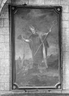 Tableau : saint Paul Aurélien terrassant le dragon, cathédrale de Saint-Paul-Aurélien (Saint-Pol-de-Léon)