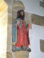 Statue (petite nature) : saint ermite, chapelle Notre-Dame-de-Grâces (Locmalo)