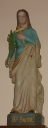 Statue : sainte Barbe, église paroissiale Saint-Aubin (Yffiniac)