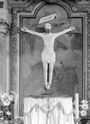 Croix : Christ en croix, église paroissiale Saint-Malo (Locmalo)