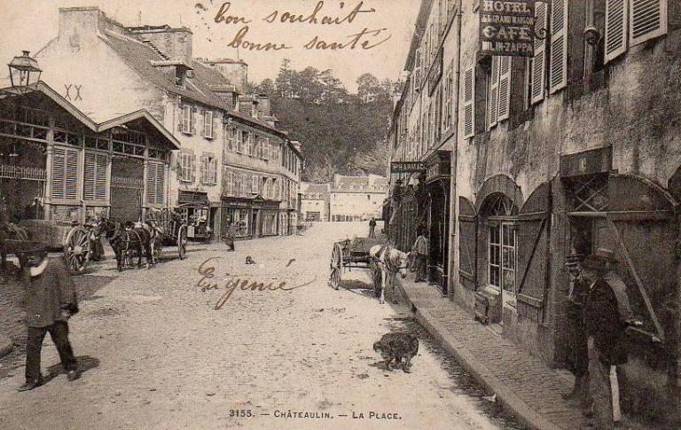 Grand'rue, actuellement place du marché et grand'rue (Châteaulin)