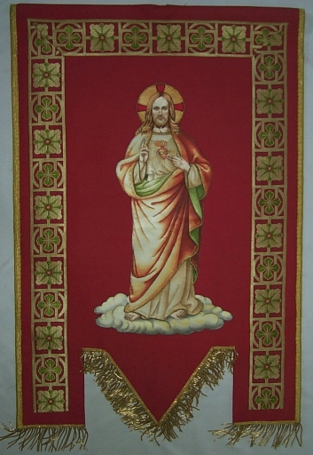 Bannière de procession : Sacré Coeur
