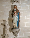 Statue sur culot sous dais : Education de la Vierge