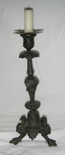 Paire 1 de chandeliers d'autel