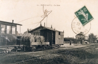 Les ponts et gare sur la commune de Bais