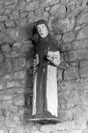 Statue (d'applique, petite nature) : saint Fiacre, chapelle dite de Kergrist (Plouguernével)