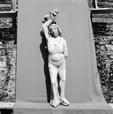 Statue (petite nature) : saint Sébastien, chapelle Saint-Laurent (Saint-Coulitz)