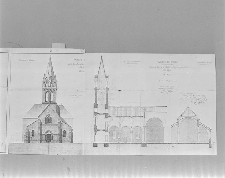 Eglise paroissiale Saint-Pierre, place du Marhallé ; place de la Mairie (Baden)