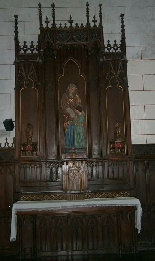 Ensemble de l'autel de sainte Anne : autel, tabernacle, retable, gradin d'autel, degré d'autel