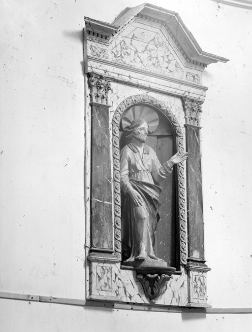 Statue (d'applique, petite nature) : saint Joseph, chapelle Notre-Dame (Malguénac)