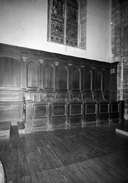 Lambris de hauteur, buste (2), stalles, église paroissiale Notre-Dame du Roncier (Rostrenen)