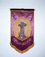 Bannière de procession de tiers-ordre : Saint François d'Assise, basilique Notre-Dame-du-Roncier (Josselin)