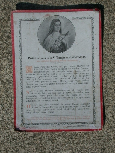 Image de commémoration : Sainte Thérèse de l'Enfant-Jésus