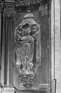 Statue (2, d'applique, grandeur nature, en pendant) : sainte Clotilde, saint Louis, église paroissiale Notre-Dame du Roncier (Rostrenen)