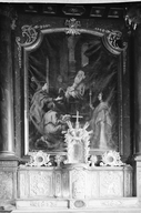 Tableau d'autel et son cadre : La Présentation au temple, église paroissiale Saint-Martin (Javené)