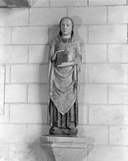 Statue (d'applique, petite nature) : saint moine non identifié, chapelle Saint-Demet (Plozévet)