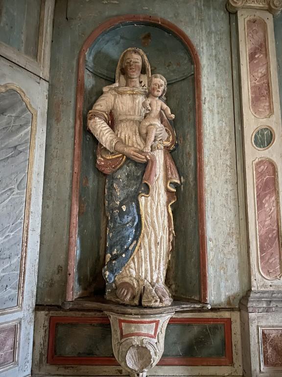 Statue : Vierge à l'Enfant, chapelle Saint-Maurice (Saint-Guyomard)