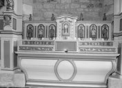 Autel, tabernacle, gradins d'autel (2) (maître-autel, tabernacle à ailes), église paroissiale Saint-Pierre-Saint-Paul (Lignol)