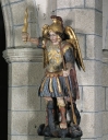 Statue de saint Michel, église paroissiale Saint-Pérec (Lopérec)