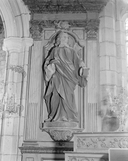 Statue (d'applique, grandeur nature) : saint Yves, église paroissiale Saint-Annouarn (Peumérit)