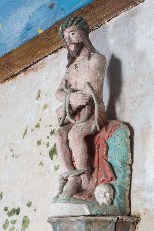 Statue : Christ aux outrages, Chapelle Sainte-Barbe (Plestin-les-Grèves)