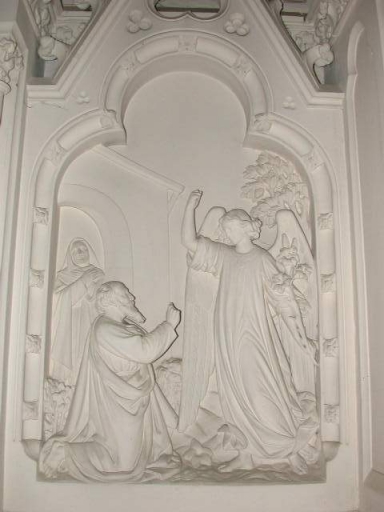 Bas-relief : Education de la Vierge avec saint Joachim, ou Sainte Parenté