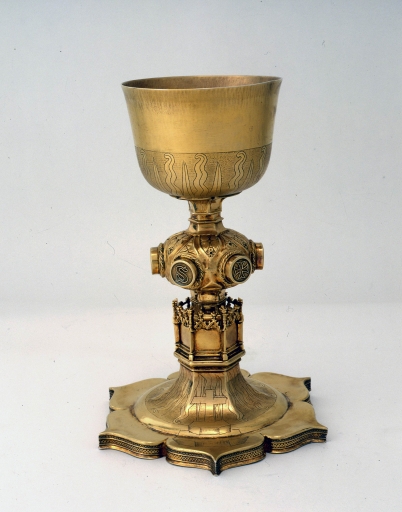 Calice, patène, église paroissiale Saint-Trémeur (Kergloff)