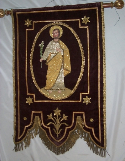 Bannière de procession : saint Joseph (Guipry fusionnée en Guipry-Messac en 2016)