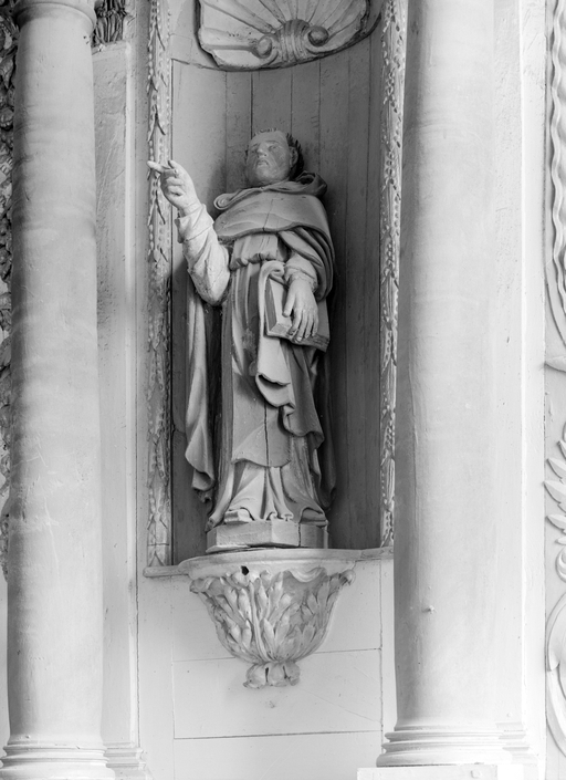 Statue (petite nature) : saint Vincent Ferrier, église paroissiale Saint-Pierre (Ploërdut)