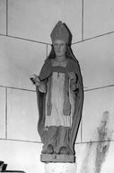 Statue (d'applique, petite nature) : saint évêque, chapelle Saint Roch (Plounévez-Quintin)
