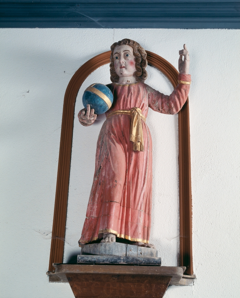 Statue : enfant Jésus, chapelle Saint-Aubin (Pont-Scorff)