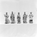 Statue-reliquaire (5, statuette) : saint Corentin, saint Etienne, saint Milliau, saint Pol de Léon, saint Vincent de Paul, église paroissiale Saint-Milliau (Plonévez-Porzay)