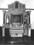 Ensemble de l'autel secondaire sud : autel, retable, tabernacle, 2 gradins d'autel, église Saint-Samson (Helléan)