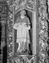 Ensemble de quatre statues : saint Charles Borromée, saint Sauveur, saint Jean Baptiste, saint Sébastien