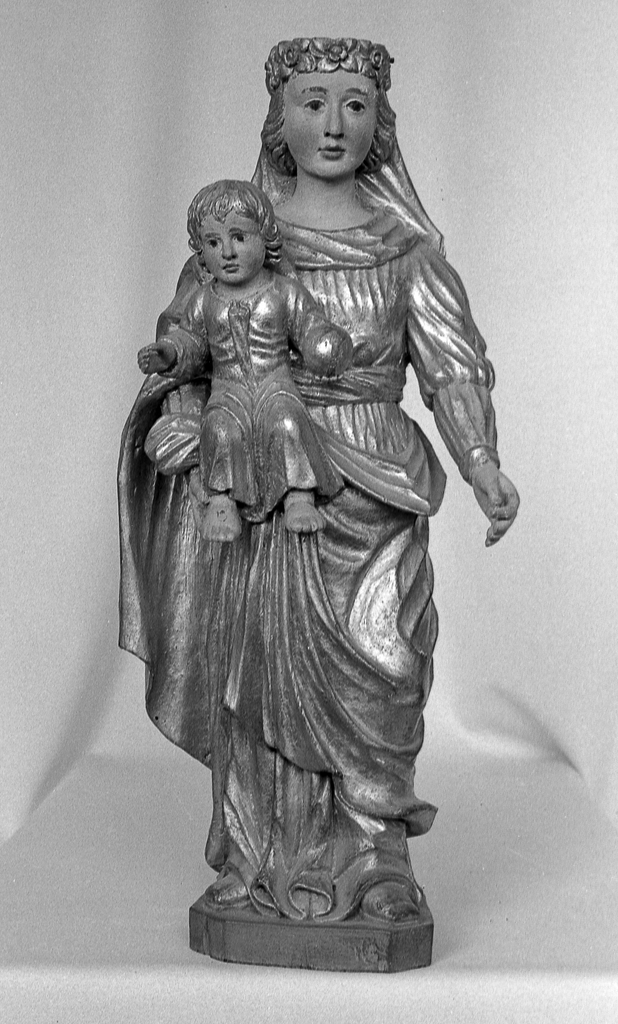 Statue (statuette) : Vierge à l'Enfant, église paroissiale Saint-Pierre (Ploërdut)