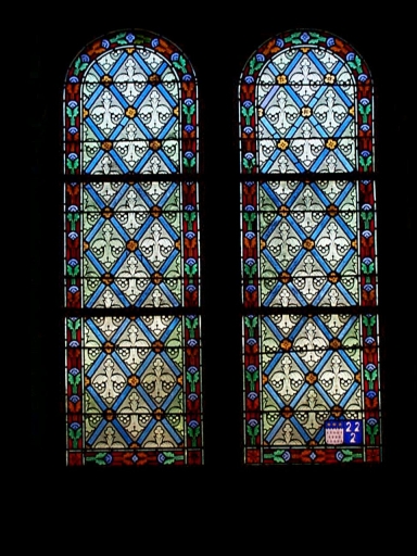 Ensemble de 3 verrières des baies 0 à 2 (verrière décorative)