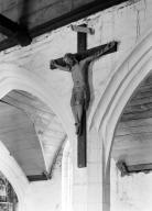 Croix (crucifix) : Christ en croix (n° 1), chapelle Saint-Sébastien (Saint-Ségal)