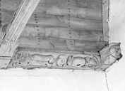 Blochets (4), sablières (15), entraits (2), pendentifs (2), chapelle Saint-Germain (Séglien)