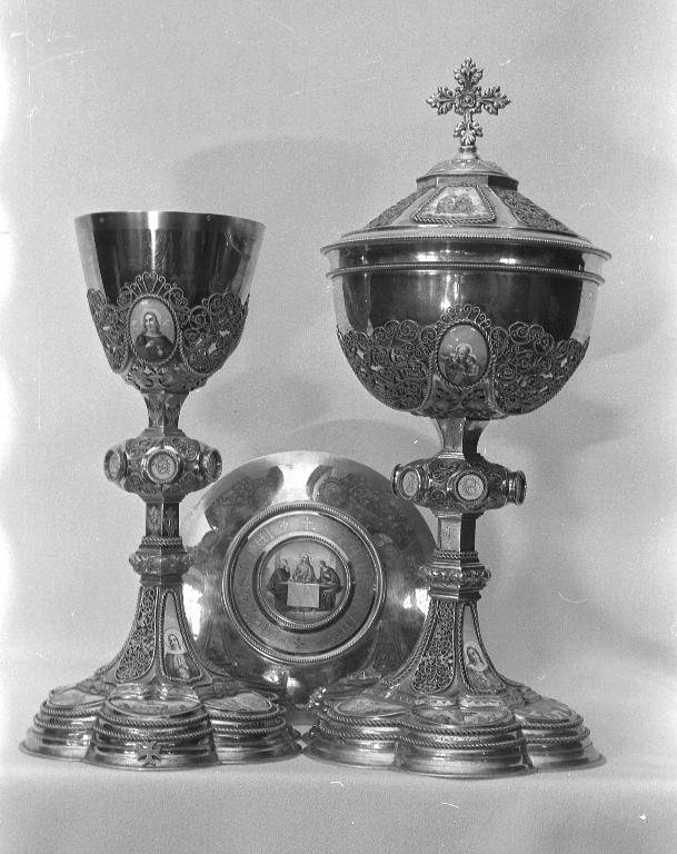Calice, patène & ciboire, église paroissiale Saint-Armel (Ploërmel)