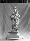 Statue de procession (statuette) : Vierge à l'Enfant, église paroissiale Notre-Dame (Bulat-Pestivien)