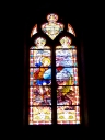 Verrière de la baie 00 (verrière hagiographique, vitrail tableau) : saint Michel