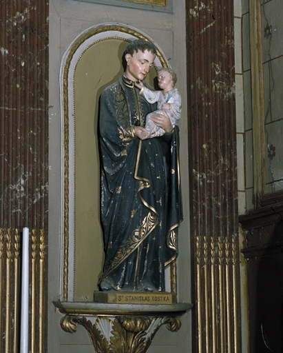 Statue : saint Stanislas Kostka et l'Enfant